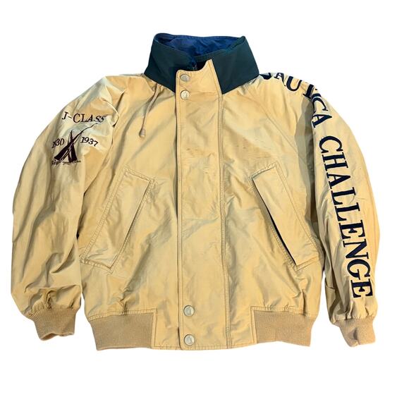 Nautica Other - Nautica Challenge J-Class Sailing Brown Vintage 90’s Jacket Coat Men Size Small